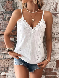 Susan - Camisa de mujer con cuello en V y encaje