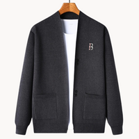 Cárdigan para hombre de corte recto con cuello abierto - Einar