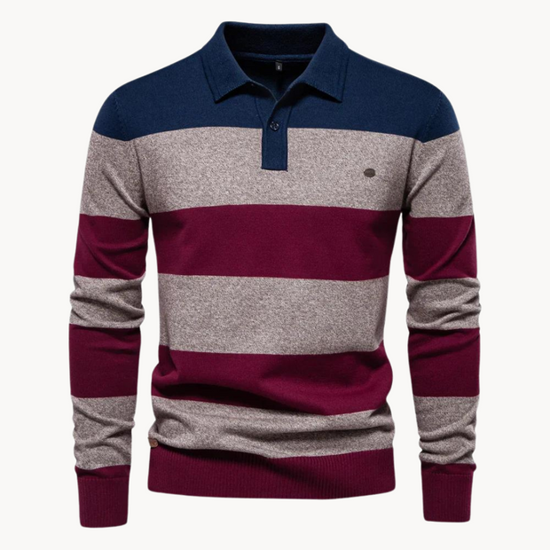 Jersey de tejido para hombre cuello polo - Hjalmar