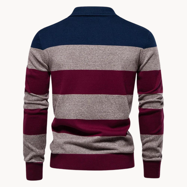 Jersey de tejido para hombre cuello polo - Hjalmar