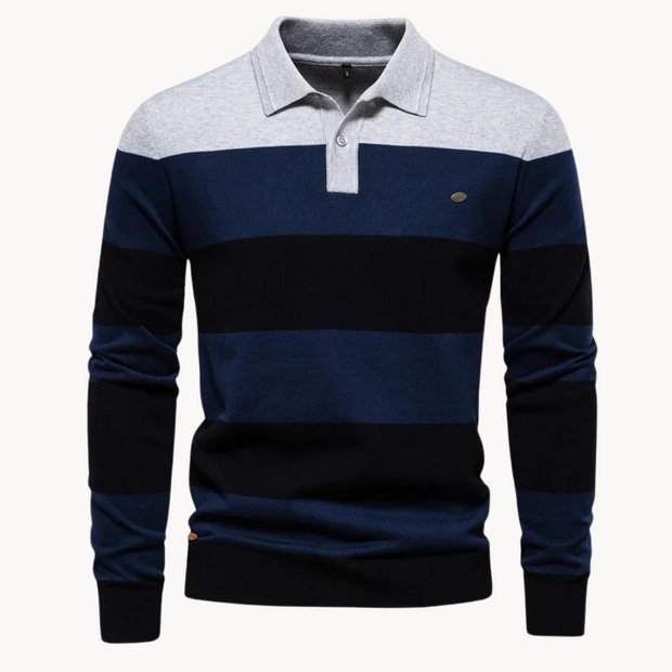 Jersey de tejido para hombre cuello polo - Hjalmar