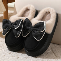Zapatillas de casa para mujer efecto afelpado con lazo decorativo - Mairene