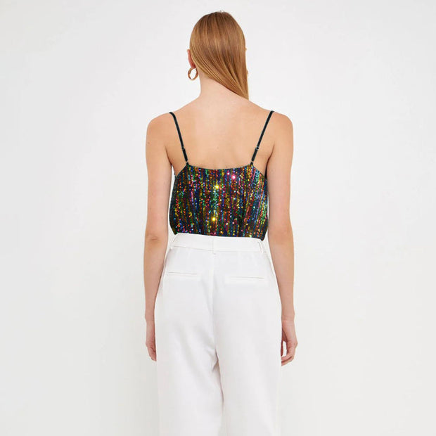 Top para mujer de lentejuelas luminosas - Nerya