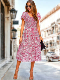 Susan - Vestido con Escote en V y Mangas Escalonadas