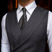 Henry - Chaqueta de punto business entallada con doble botonadura