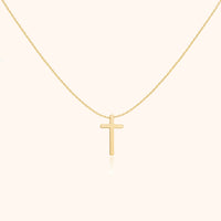 Collar de joyería para mujer cruz central