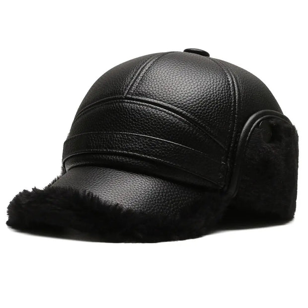 Gorra hombre efecto piel orejeras efecto borreguito - Mauro