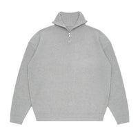 Jersey hombre canalé cremallera cuello alto - Nils