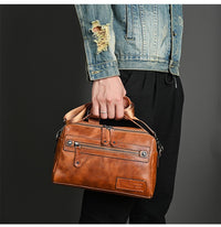 Bolso de mano hombre piel sintética diseño urbano compacto - Laurent