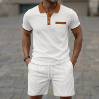 Conjunto hombre polo contraste casual moderno - Matis