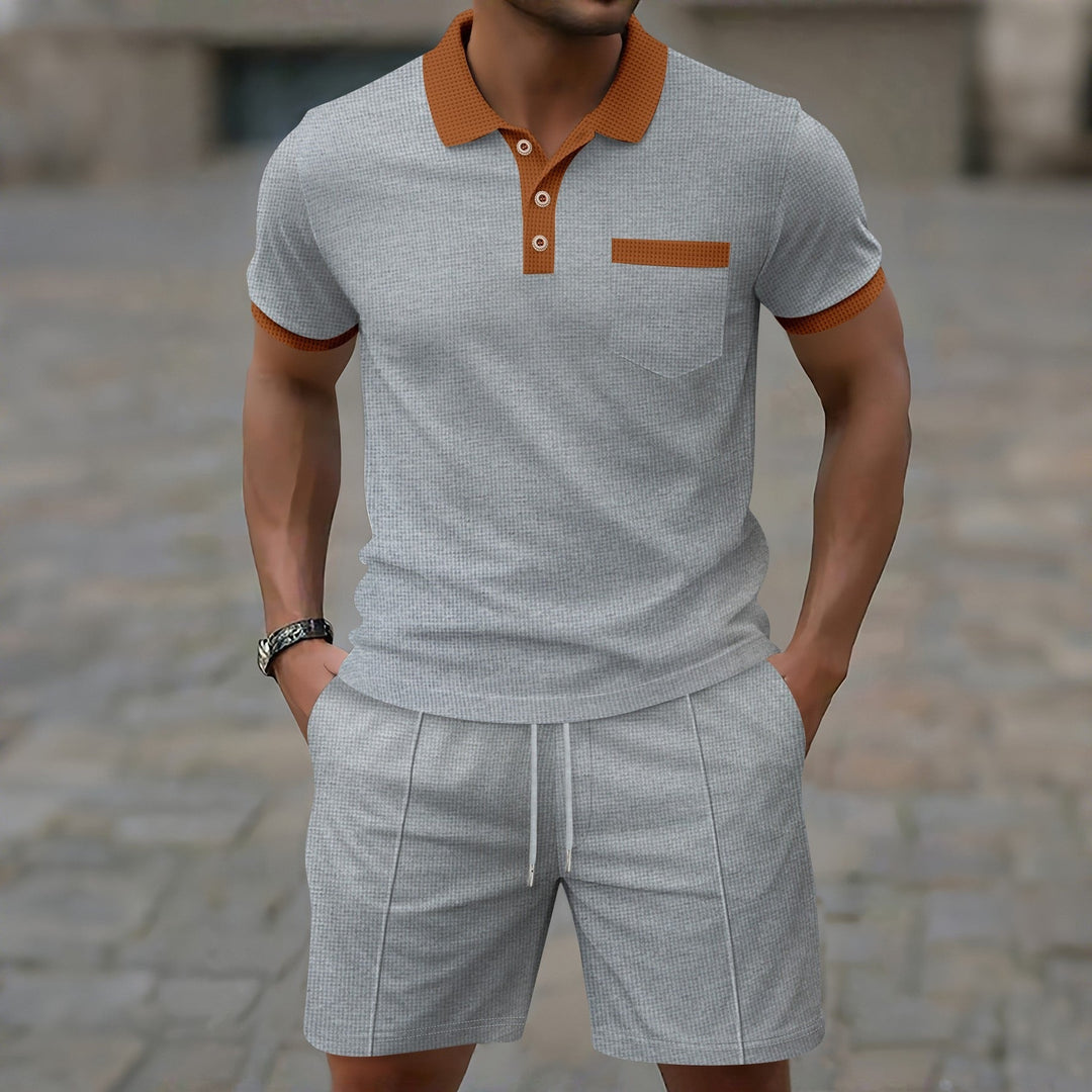 Conjunto hombre polo contraste casual moderno - Matis
