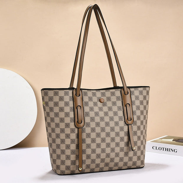 Bolso de hombro para mujer con estampado geométrico estilo tote - Alejandra