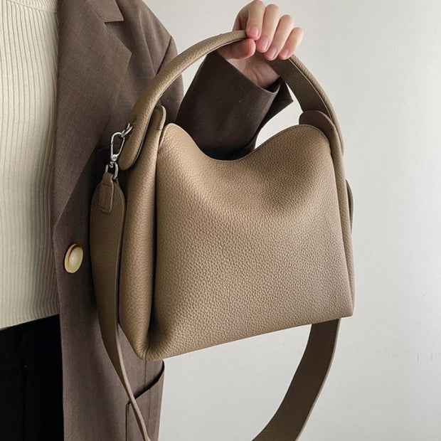 Bolso de hombro para mujer diseño estructurado en piel sintética - Clémence