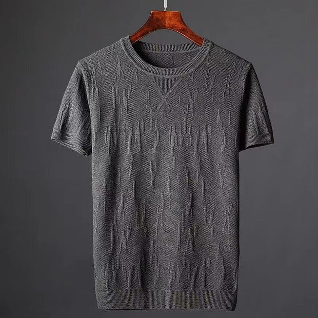 Camiseta entallada de punto fino para hombre - Einar