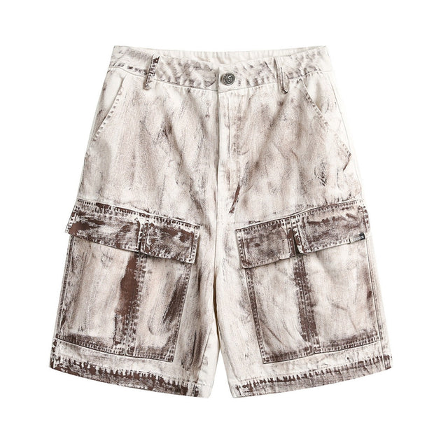 Pantalones cortos para hombre de algodón lavado estilo cargo - Marc