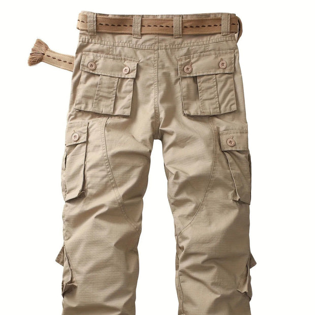 Pantalón cargo hombre algodón bolsillos múltiples - Kellan