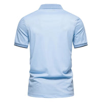 Polo para hombre de algodón estampado líneas verticales - Matteo
