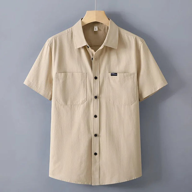 Camisa manga corta para hombre de algodón estilo utilitario - Bruno