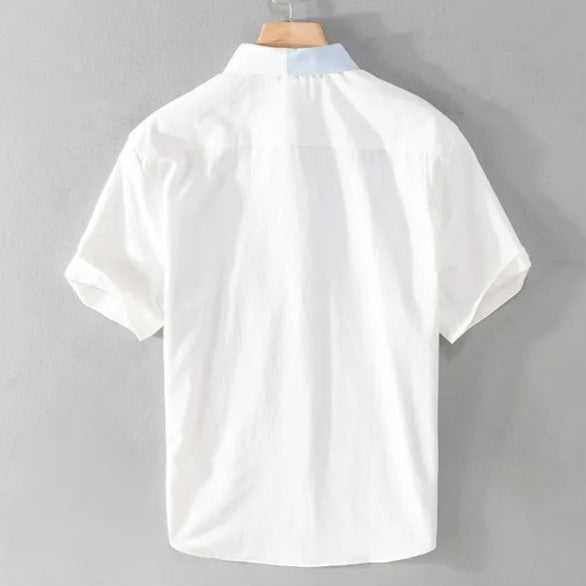 Camisa manga corta para hombre contraste patchwork - Elian