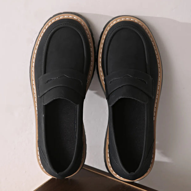 Mocasines para mujer de plataforma antideslizante estilo casual - Marjolaine