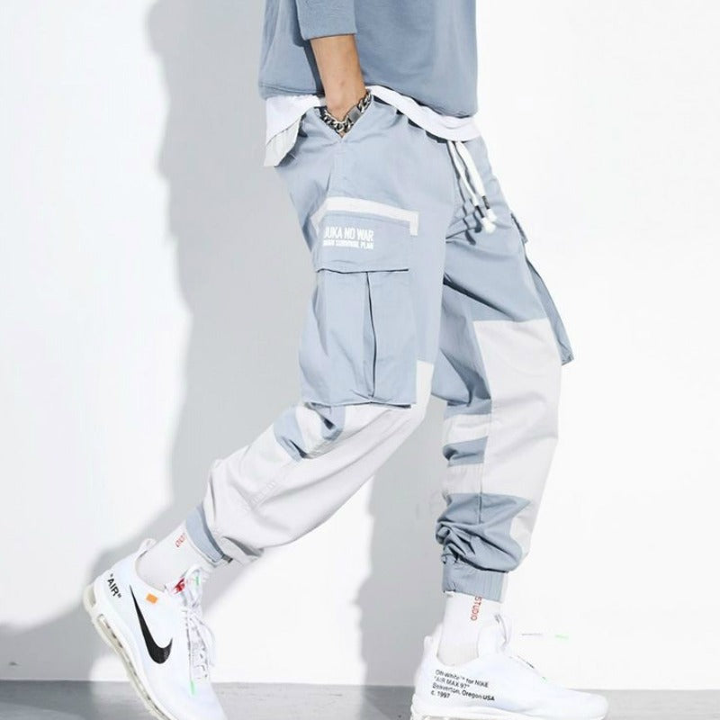 Pantalones cargo para hombre diseño bicolor estilo jogger - Heiko