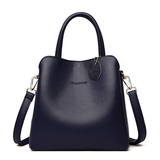 Bolso de hombro para mujer de piel sintética texturizada estilo estructurado - Fabienne