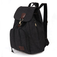 Mochila para mujer de lona resistente diseño vintage con bolsillos - Thérèse