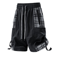 Pantalones cortos para hombre paneles a cuadros estilo cargo - Daan