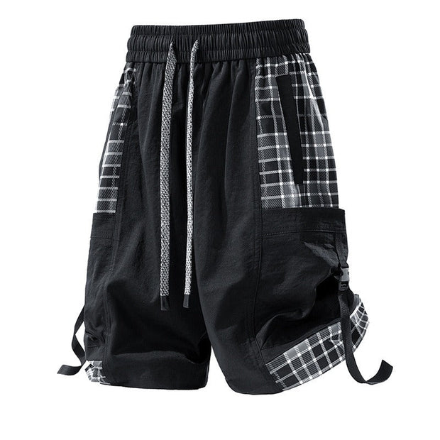 Pantalones cortos para hombre paneles a cuadros estilo cargo - Daan