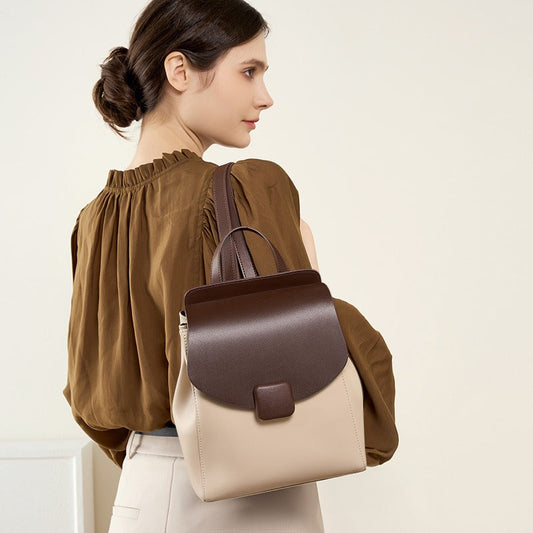 Mochila mujer piel sintética diseño minimalista elegante - Nadège