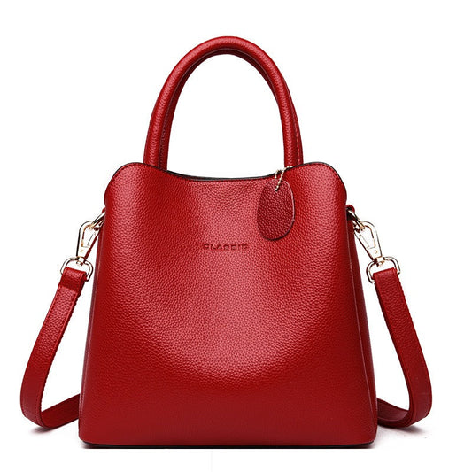 Bolso de hombro para mujer de piel sintética texturizada estilo estructurado - Fabienne