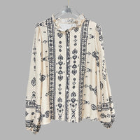 Blusa mujer algodón bordado estilo bohemio - Solène