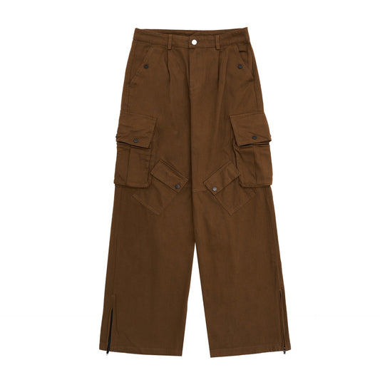 Pantalones cargo para mujer algodón estilo holgado - Scarlet