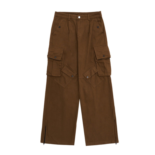 Pantalones cargo para mujer algodón estilo holgado - Scarlet