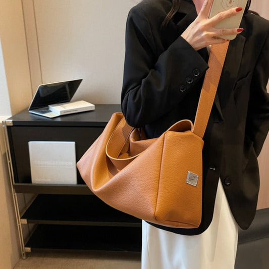 Bolso tote para mujer de piel sintética gran capacidad estilo casual - Andrea