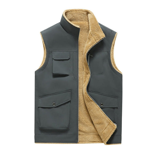 Chaleco hombre forro polar multibolsillos estilo outdoor - Owen