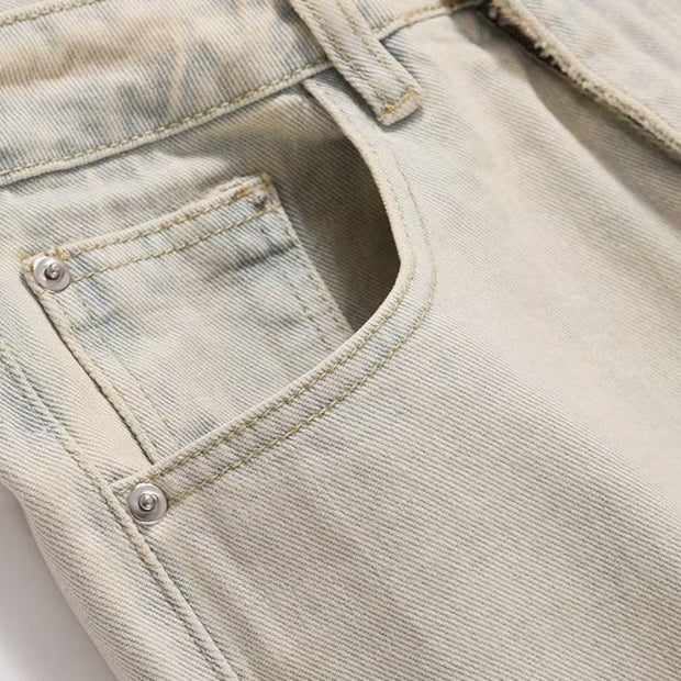 Jeans rotos para hombre denim desgastado corte recto - Gael