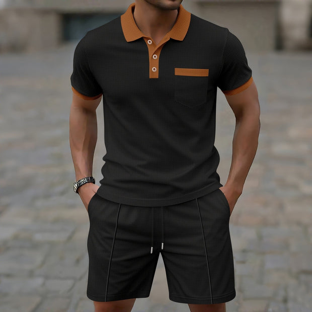 Conjunto hombre polo contraste casual moderno - Matis