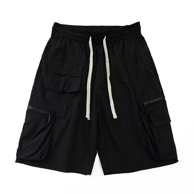 Pantalones cortos para mujer de bolsillos grandes con cremalleras estilo casual - Fey