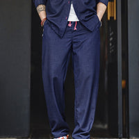 Pantalones hombre algodón relaxed fit con cordón - Maximo