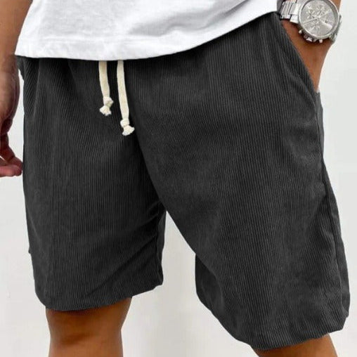 Pantalones cortos hombre pana casual tiro medio relajado - Eland
