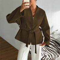 Chaqueta envolvente con cinturon para mujer - Bitia