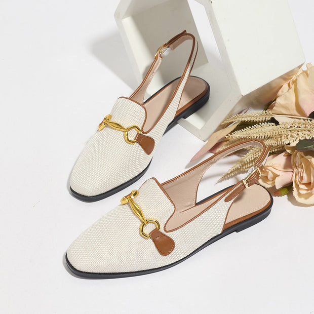 Mocasines mujer punta fina con detalle metálico - Floriane