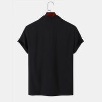 Camisa casual para hombre de manga corta con bordado geométrico - Sven