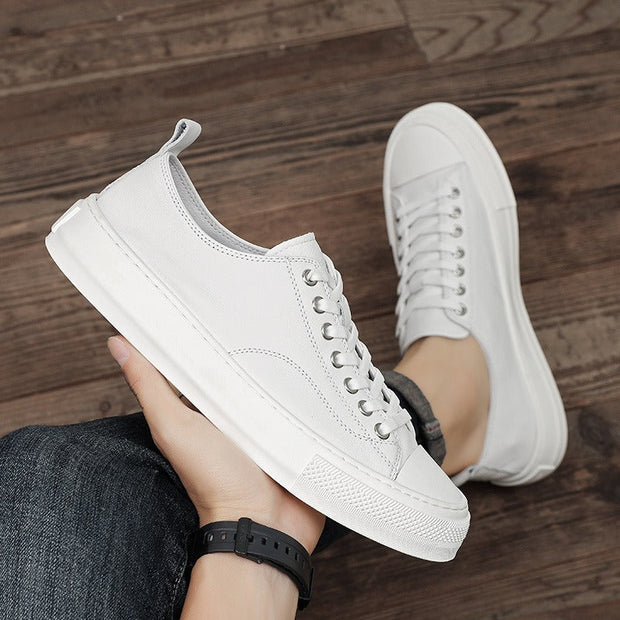 Zapatillas para hombre de cuero sintético punta blanca estilo urbano - Yago