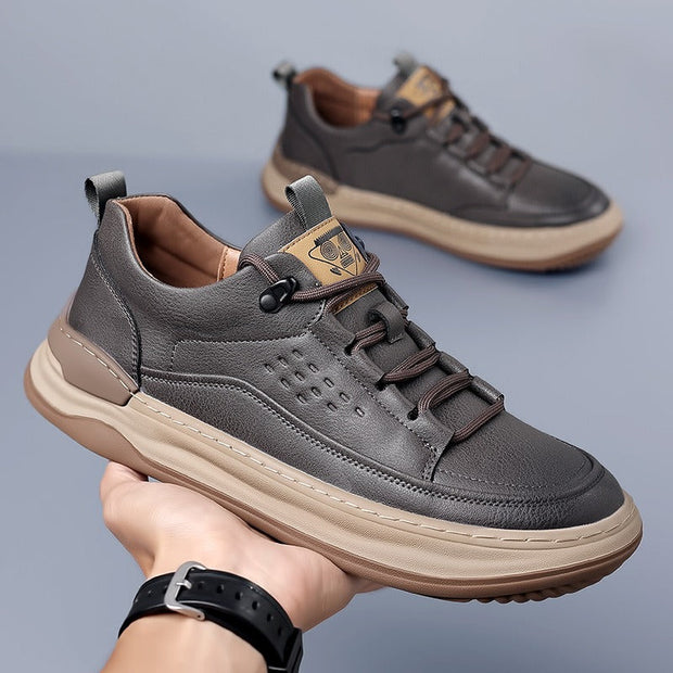 Zapatillas casuales para hombre de cuero sintético con cordones elásticos - Édgar