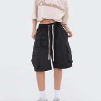 Pantalones cortos para mujer de bolsillos grandes con cremalleras estilo casual - Fey