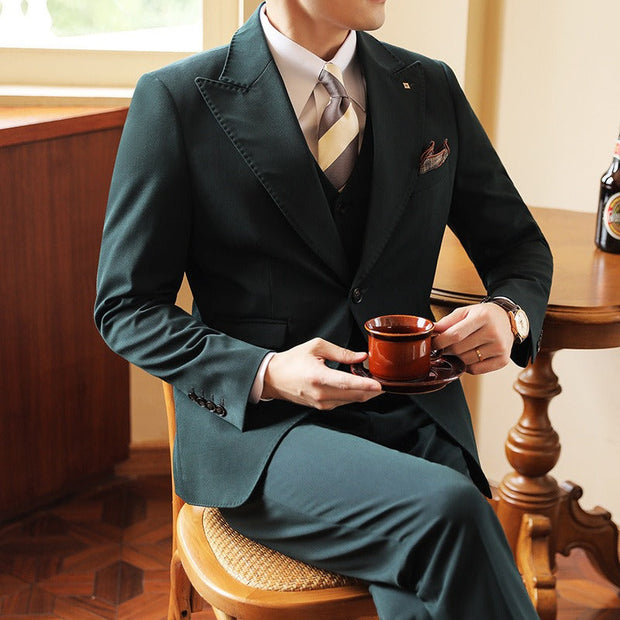 Traje formal hombre 3 piezas slim fit estilo ejecutivo - Joris
