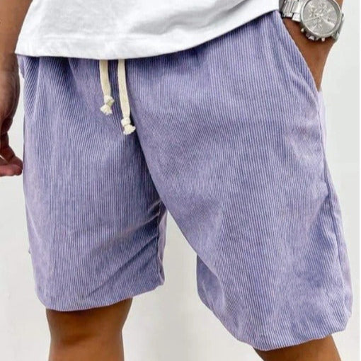 Pantalones cortos hombre pana casual tiro medio relajado - Eland