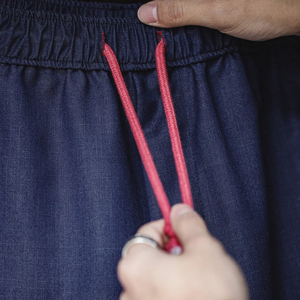 Pantalones hombre algodón relaxed fit con cordón - Maximo